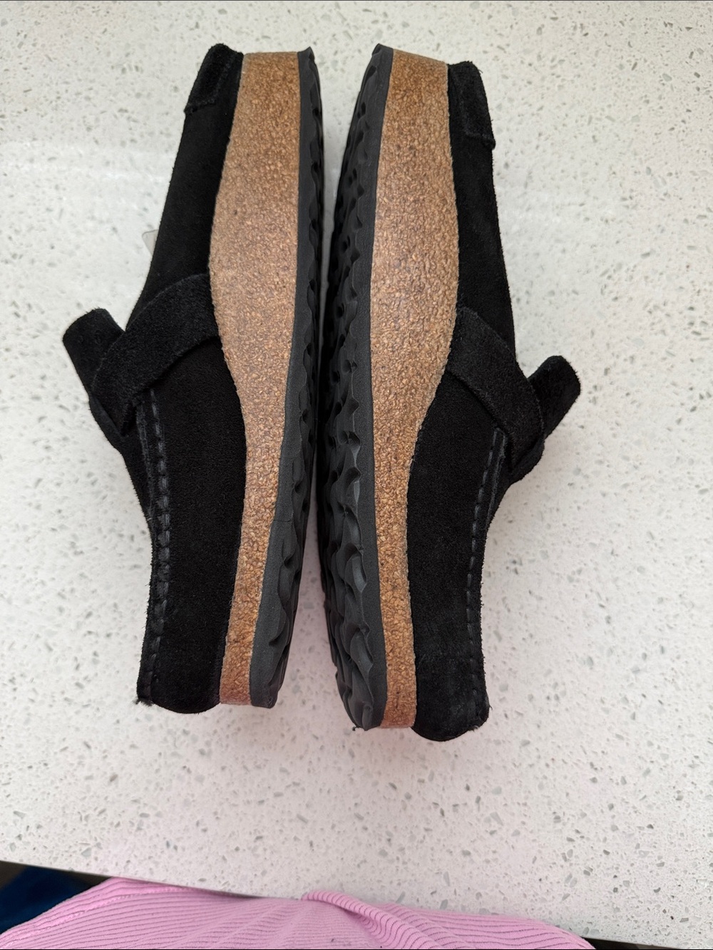 Birkenstock Black Suede Slip-On Loafers with Silver Buckle - Picture 10 of 10